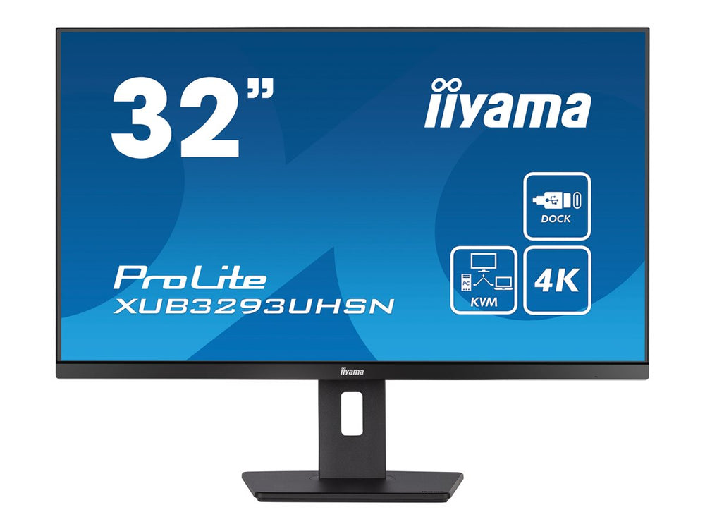 IIYAMA XUB3293UHSN-B5 – 31,5" IPS 4K UHD – HDMI / DisplayPort / USB-A & C / LAN